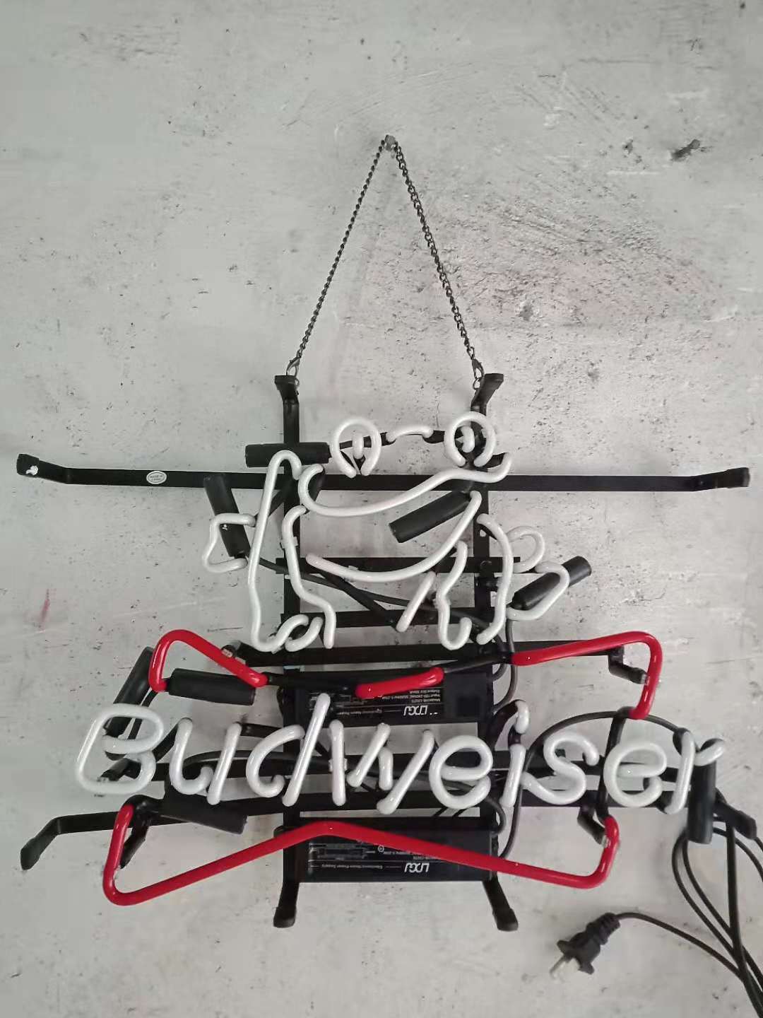 LDGJ Budweiser Neon Signs Light Real Glass