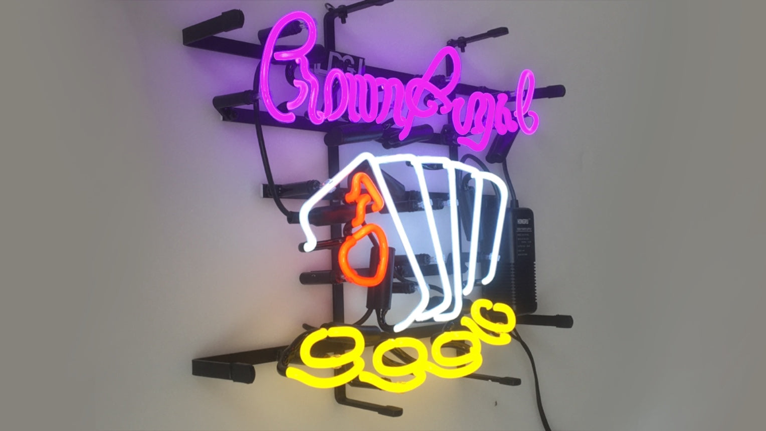 LDGJ Handmade Glass,Poker,Neon Beer Sign,For Bar,Garage,Men Cave