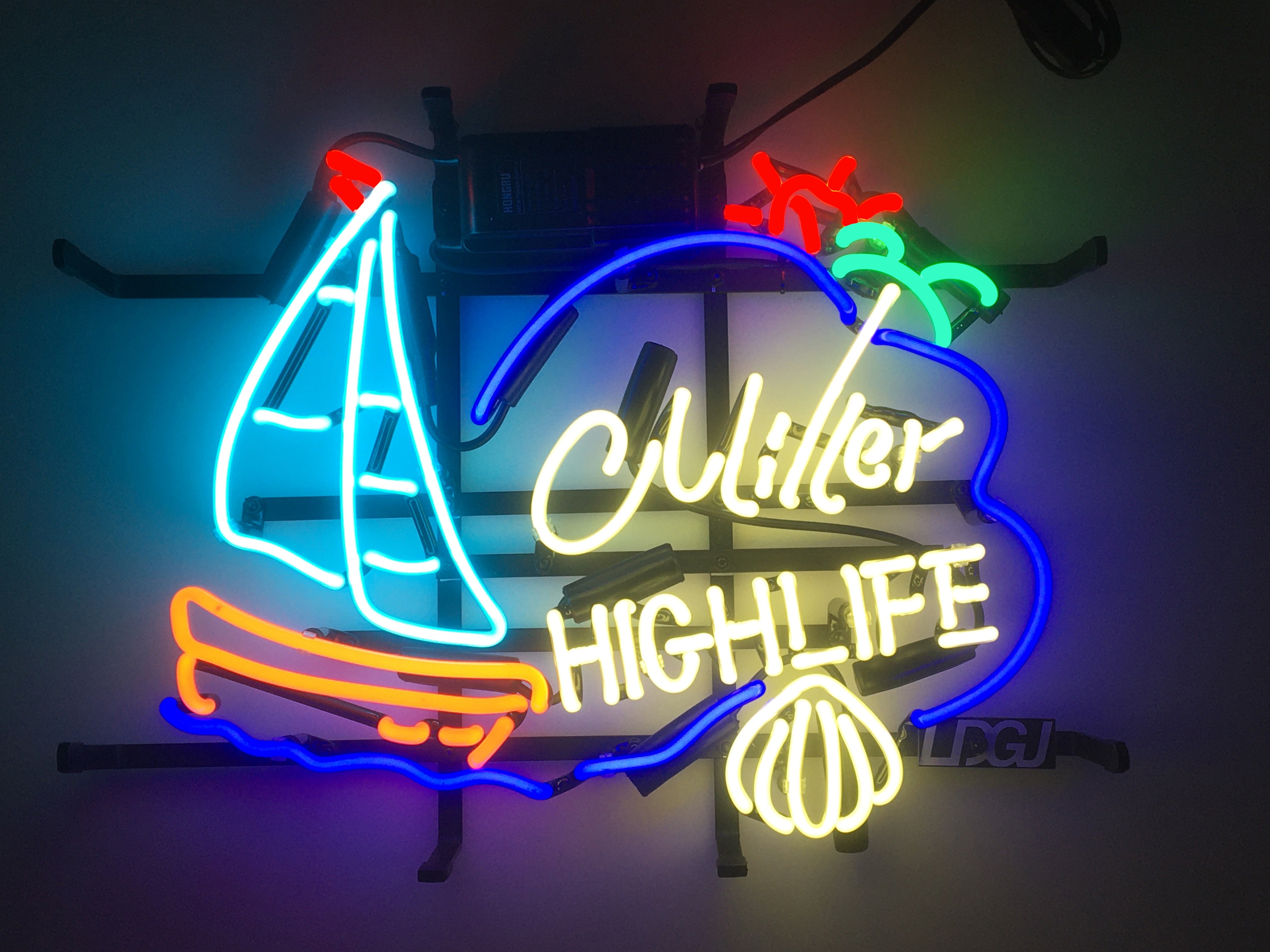 LDGJ Sailboat Handmade Neon Sign