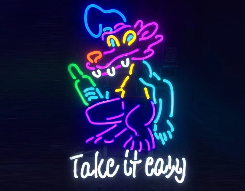 LDGJ Take it Easy Handmade Glass Neon Sign