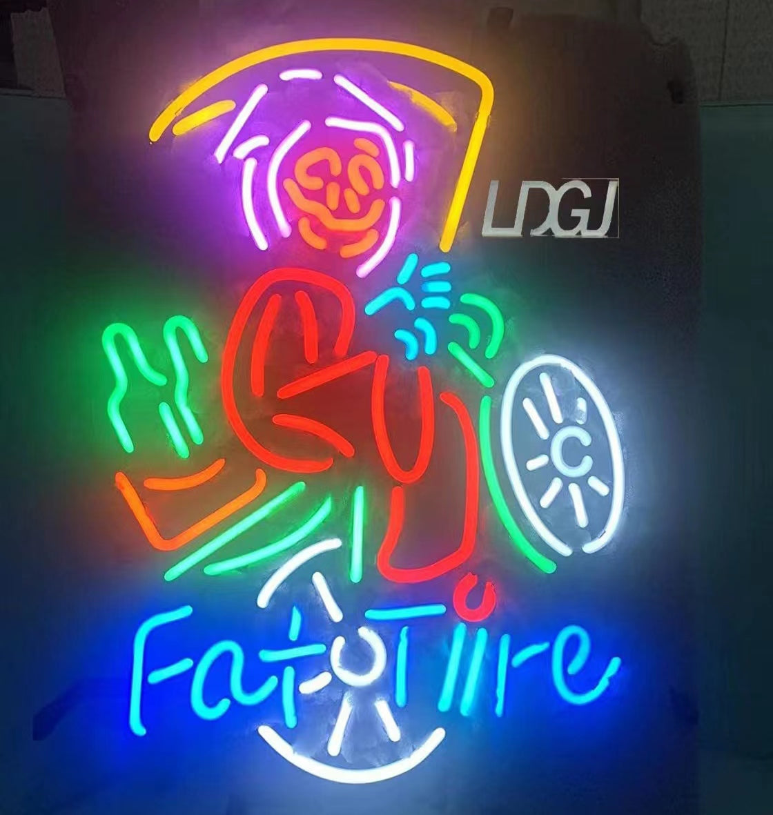 LDGJ Fat Tire Handmade Glass neon sign