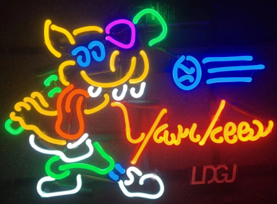 LDGJ Yankees Handmade Glass Neon Sign