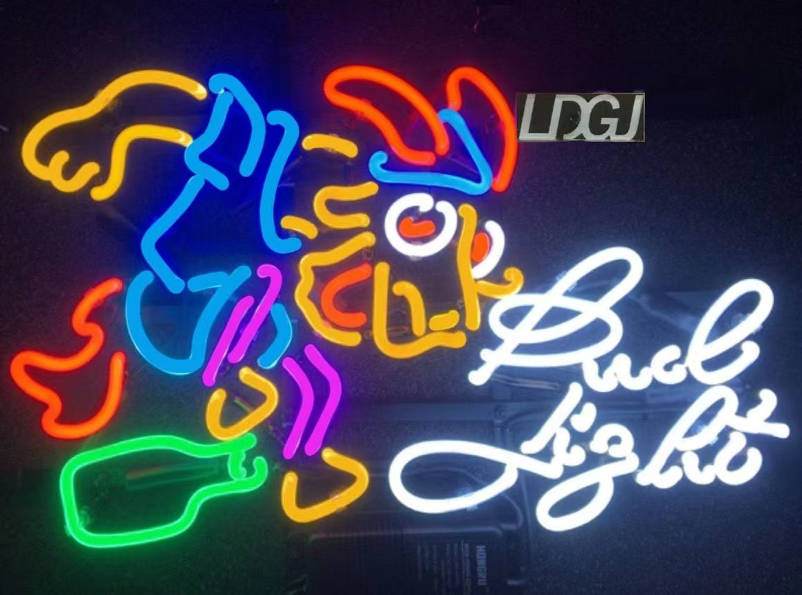 LDGJ Bud Light Handmade Glass Neon Sign