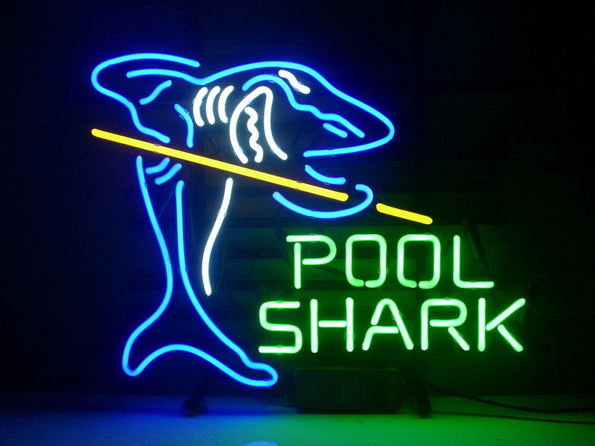 LDGJ Pool Shark Neon Signs Light Real Glass